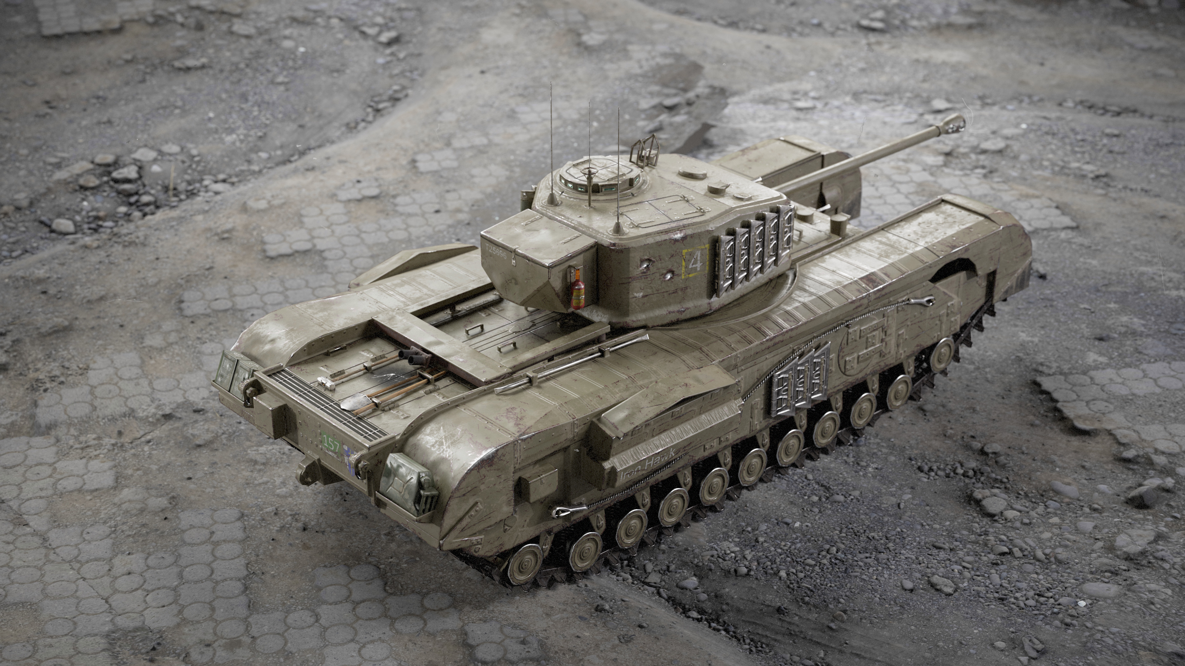 Churchill_VII tank render 2