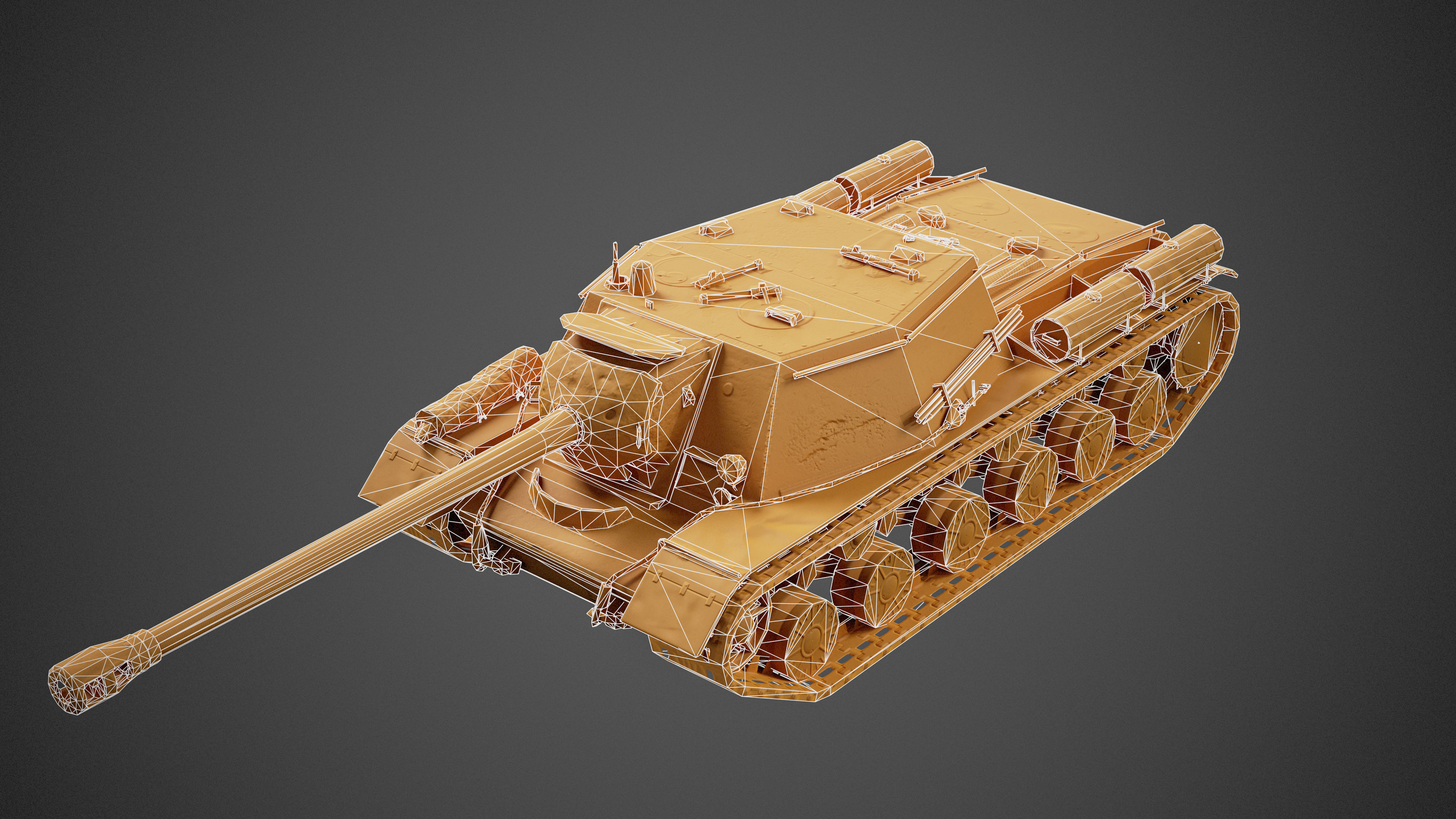 Su-152 tank render 3