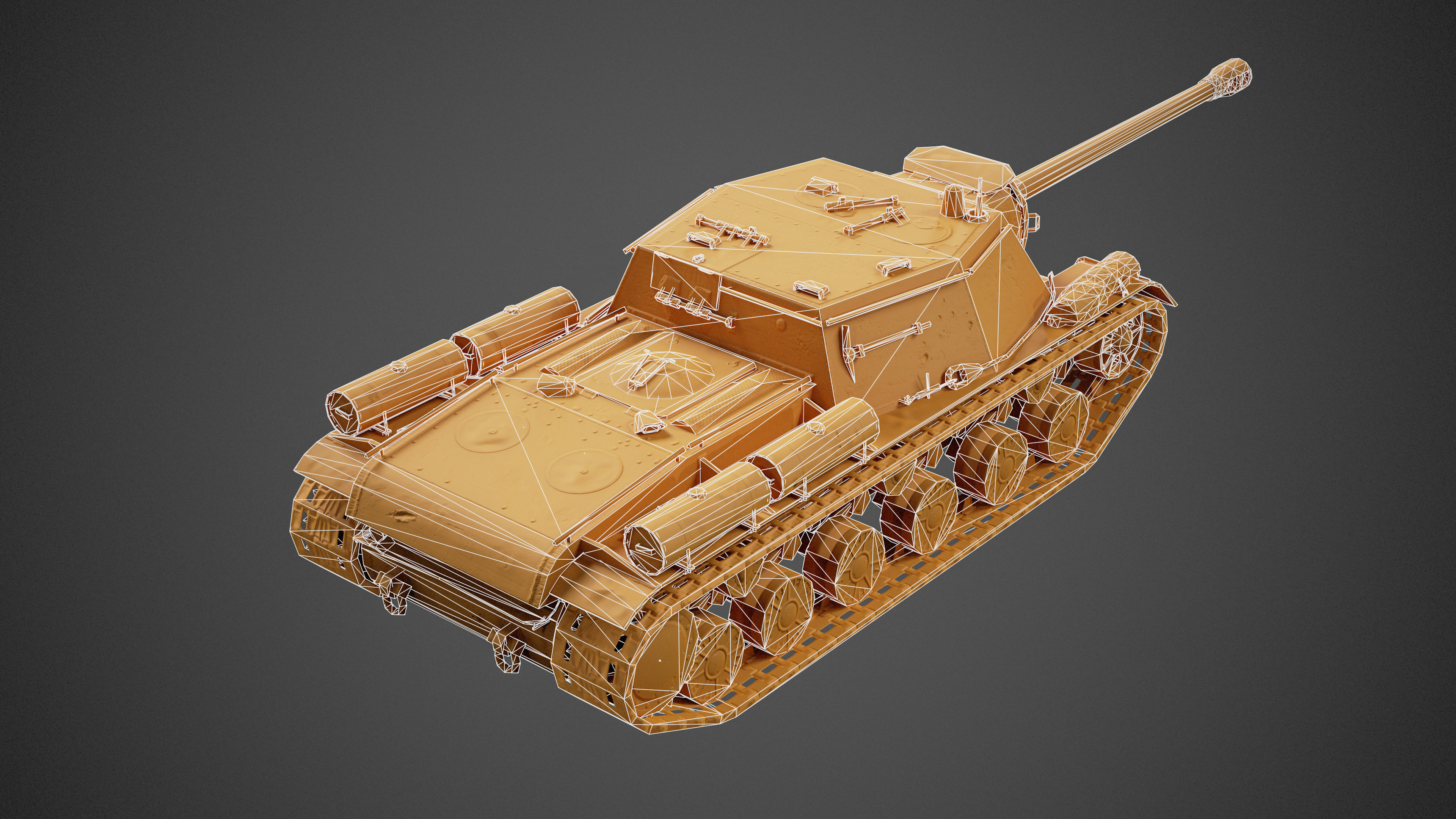 Su-152 tank render 4